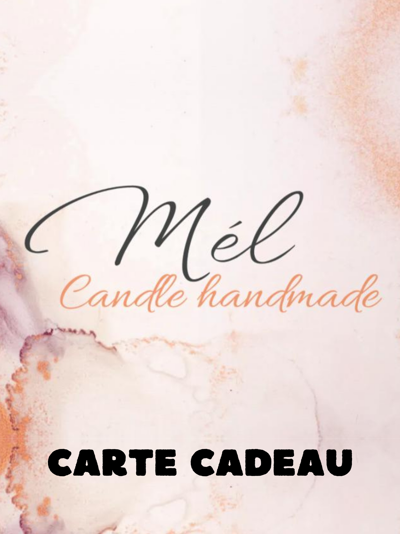 Offrez une carte cadeau Mél Candle handmade